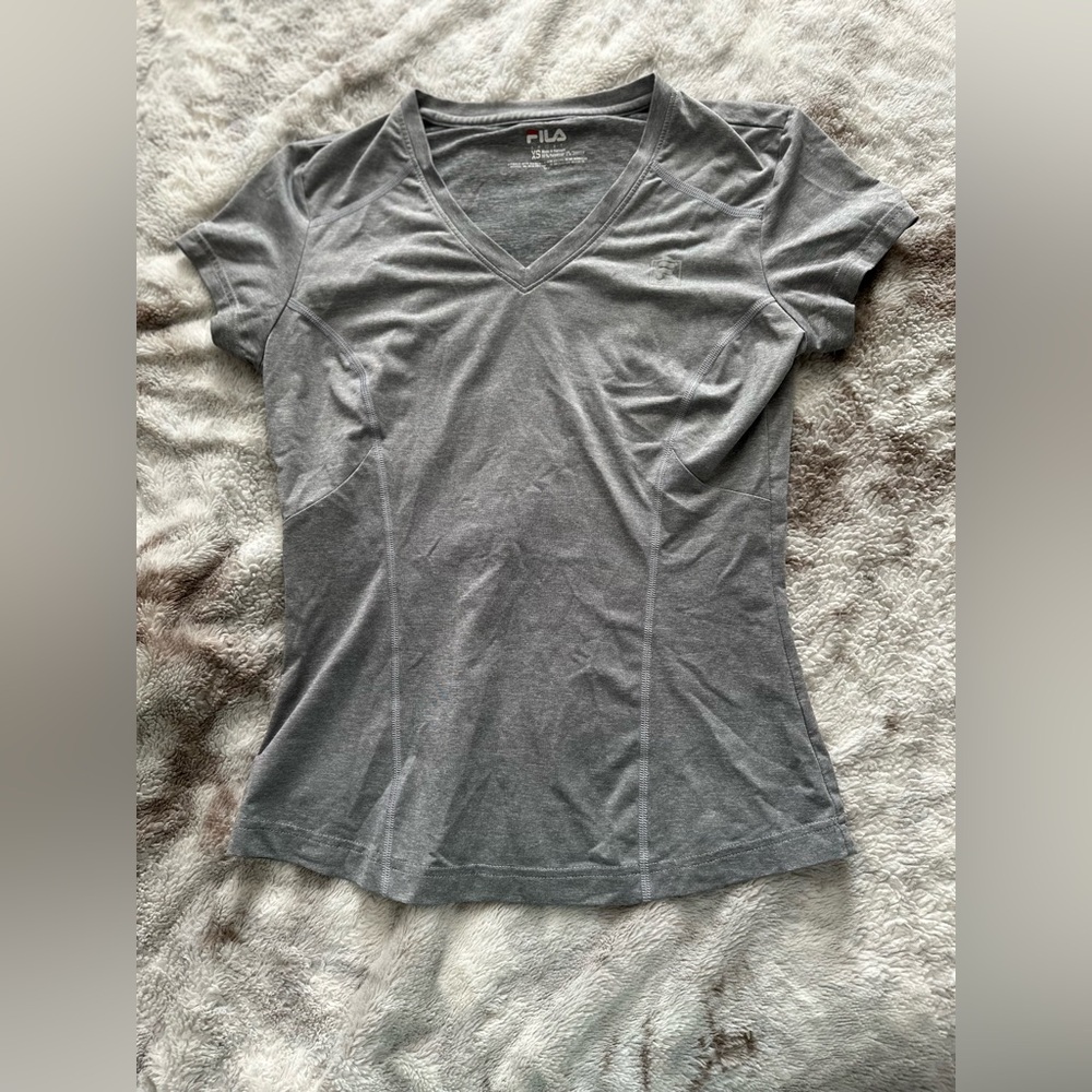 Fila Gray Fitted Short Sleeve T-Shirt